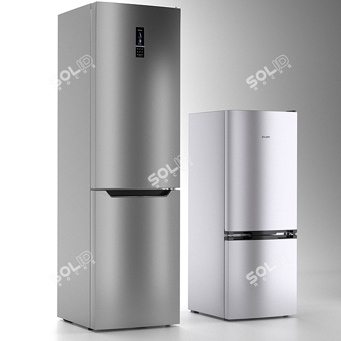 Atlant Refrigerator Set: Versatile and Stylish 3D model image 5