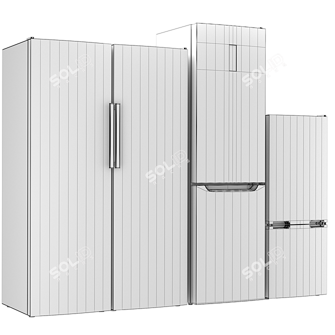 Atlant Refrigerator Set: Versatile and Stylish 3D model image 7