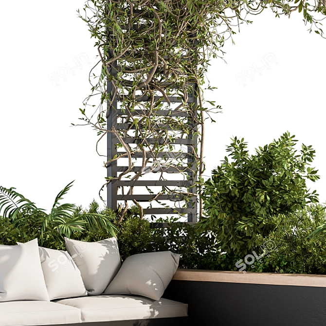 Elevate Rooftop Bliss: Pergola Patio Set 3D model image 3