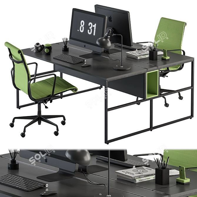 ErgoPlus Office Set 3D model image 1