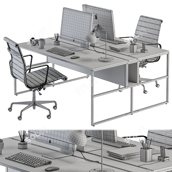 ErgoPlus Office Set 3D model image 4