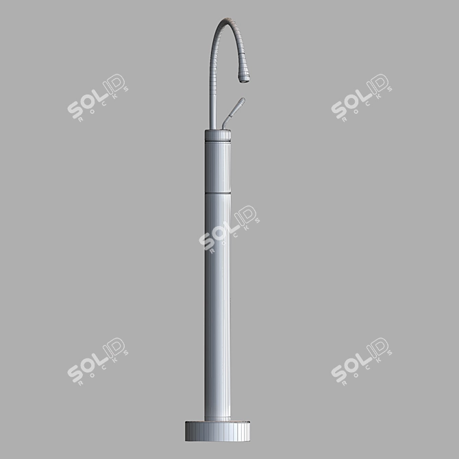 Floor Standing Faucet with Hand Shower 3D model image 2