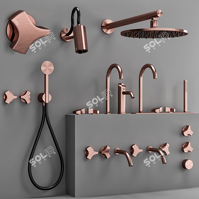 CEA Ziqq Bathroom Faucet Set: Elegant and Stylish 3D model image 3