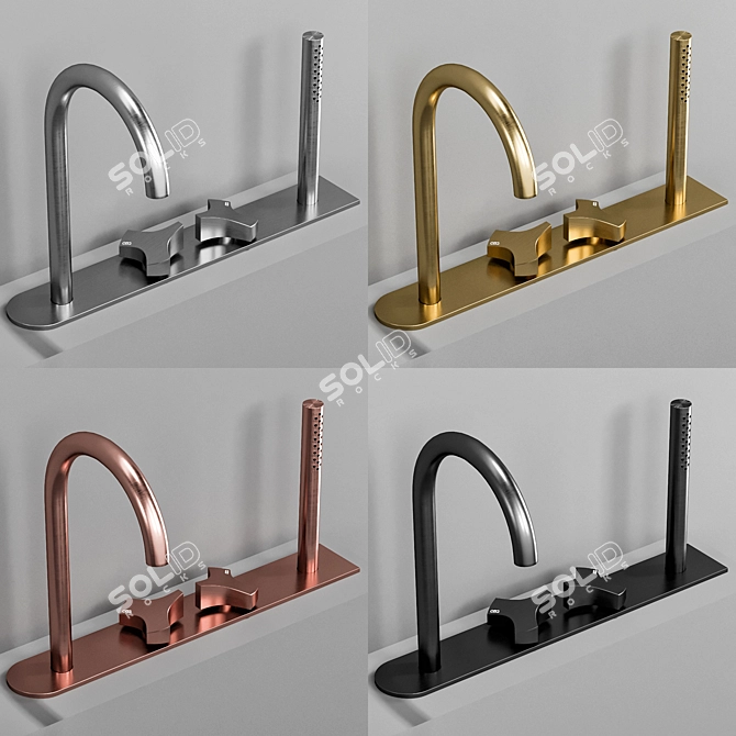 CEA Ziqq Bathroom Faucet Set: Elegant and Stylish 3D model image 5