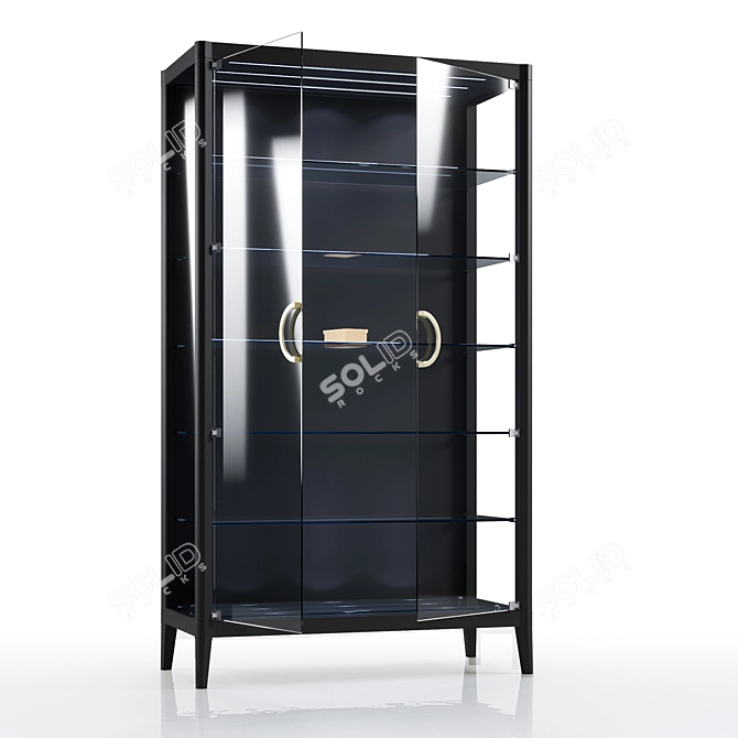 Elegant Showcase Wardrobe with Animated Doors 3D model image 1