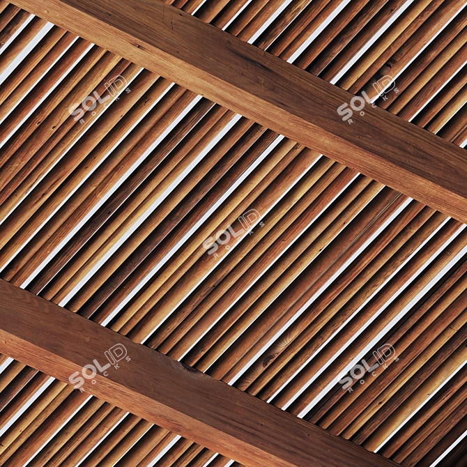Smooth Branches Ceiling No. 1 | 3D Model & Textures 3D model image 3