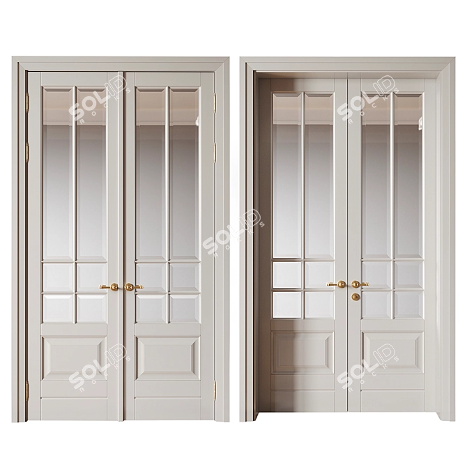 Corona 5 Double-Leaf Door - 2620x40x700 3D model image 1