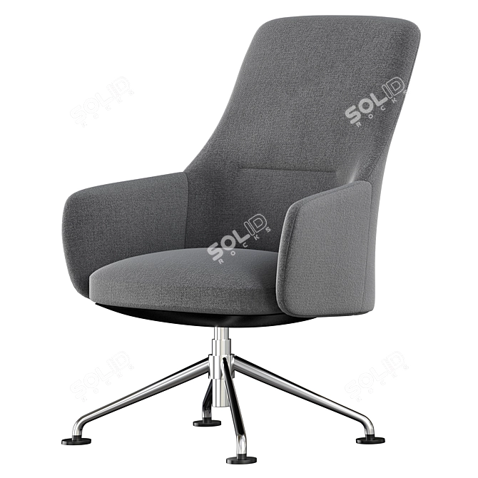 ErgoLux Modern Armchair 3D model image 1