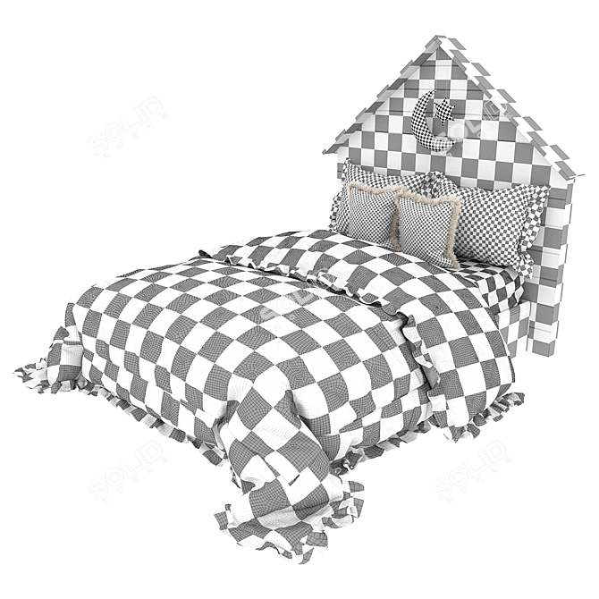 Elegant Sleep Haven: Luxurious Bed 3D model image 3