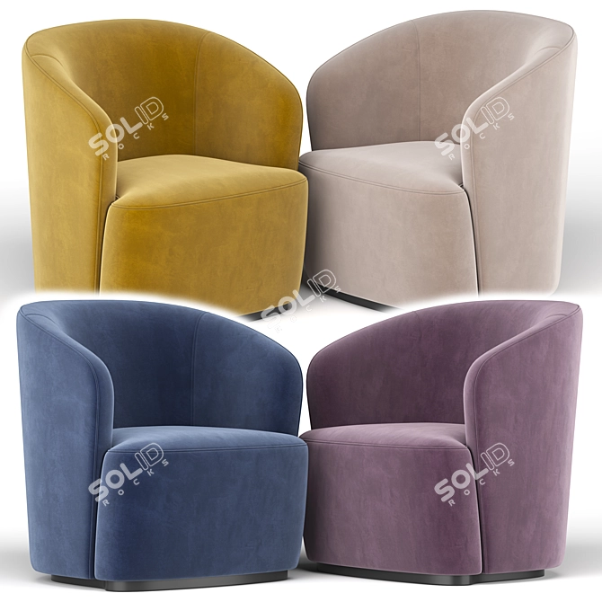 Ritz 2013 Armchair: Sleek and Stylish 3D model image 2