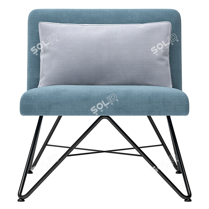 Sleek and Stylish PIPE Lounge Chair 3D model image 2