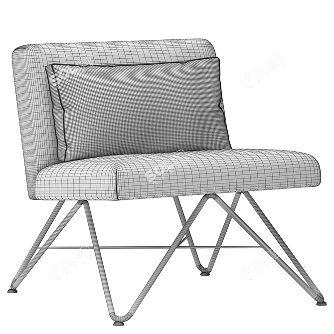 Sleek and Stylish PIPE Lounge Chair 3D model image 6