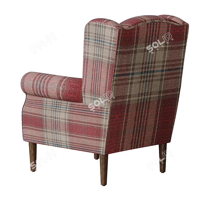 Modern Sherlock II Armchair: Light Legs 3D model image 5
