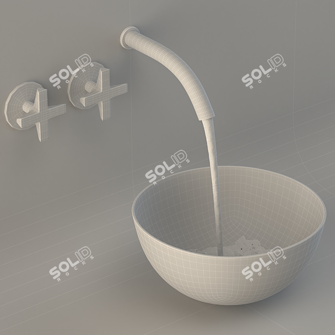 Ceadesign Faucet + Washbasin Set 3D model image 3