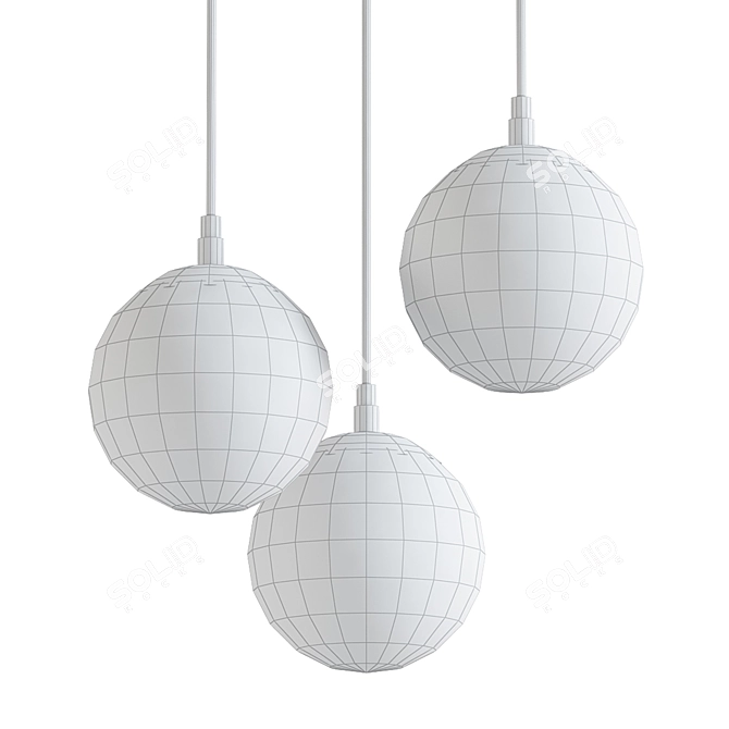 Elegant Kira Globe Pendant 3D model image 2