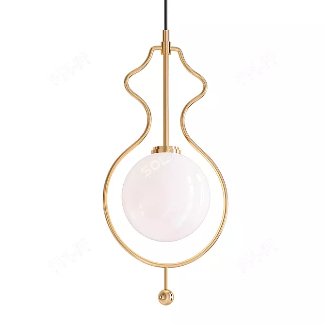 Elegant Abigail Pendant 3D model image 1