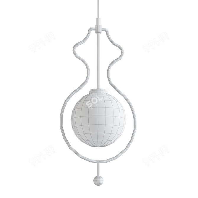 Elegant Abigail Pendant 3D model image 2