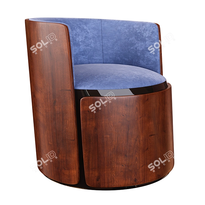 Elegant Armchair: Mere Style 3D model image 1