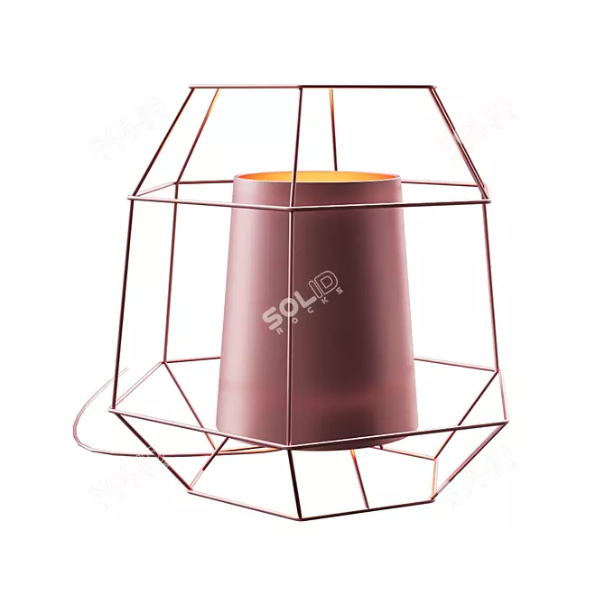 Wire Table Lamp 3D model image 1