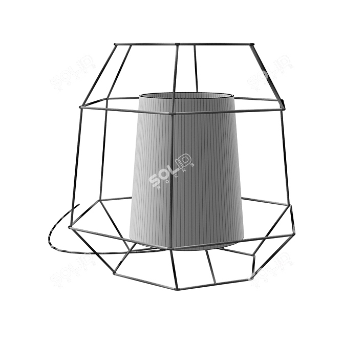 Wire Table Lamp 3D model image 2