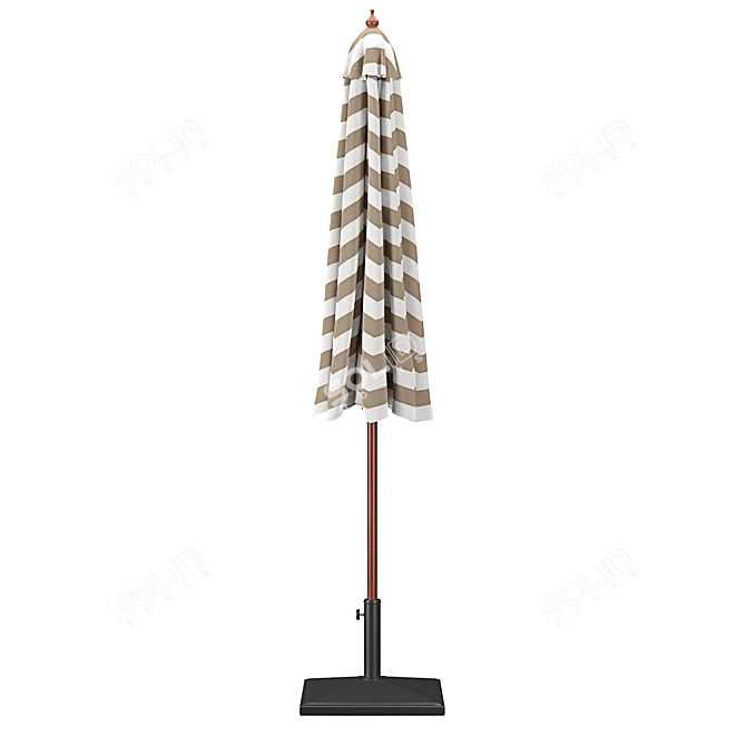 Stylish Parasol with Bases 3D model image 4