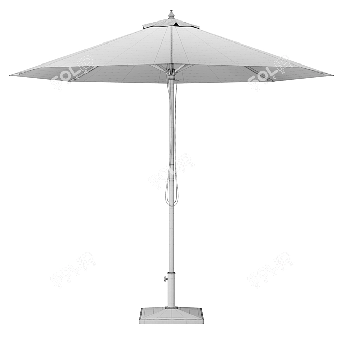 Stylish Parasol with Bases 3D model image 7