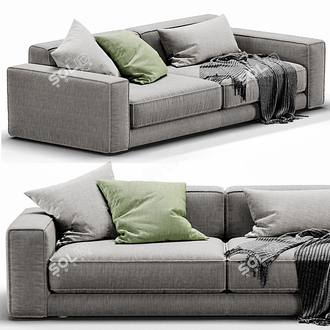 Modern Italian Design: Ditre Buble Sofa 3D model image 1