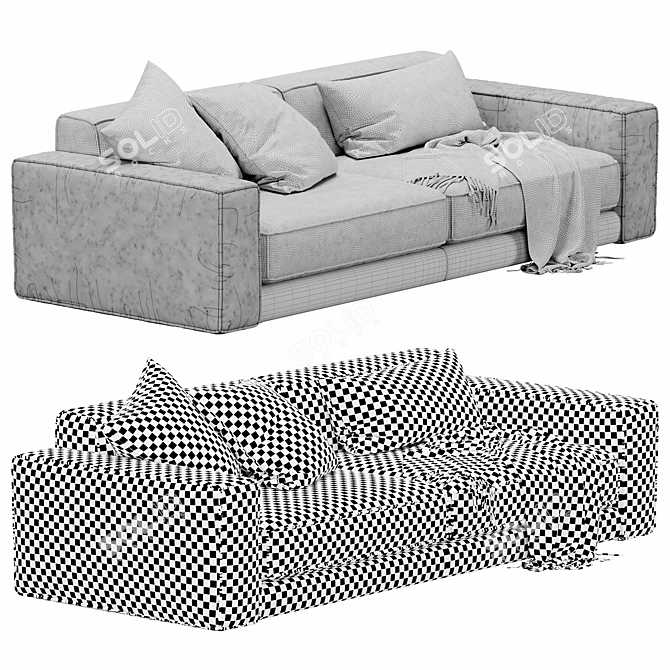 Modern Italian Design: Ditre Buble Sofa 3D model image 4