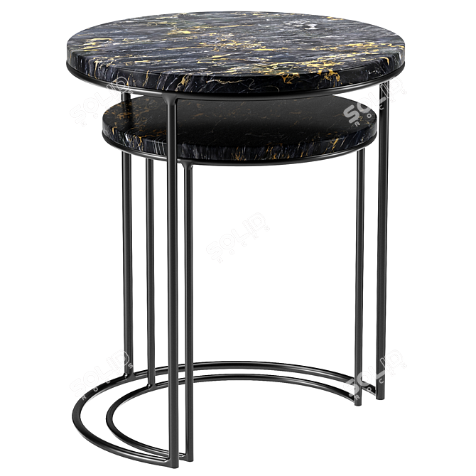 Anaximène Mineral Coffee Table Set 3D model image 3