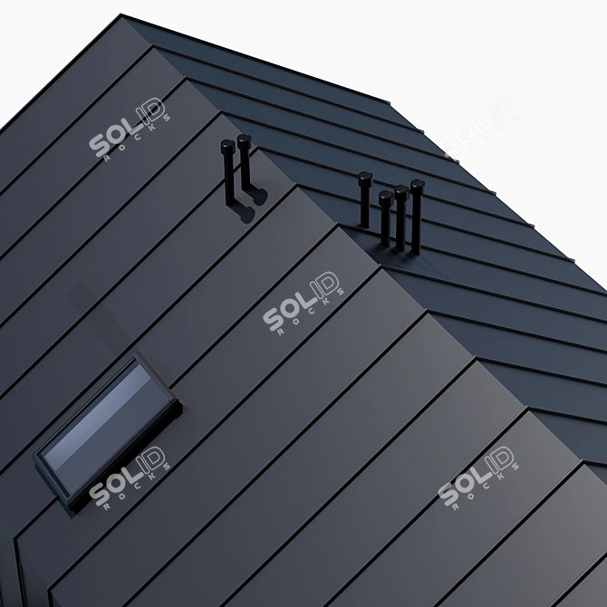 Modern Barnhouse with Carport 3D model image 7