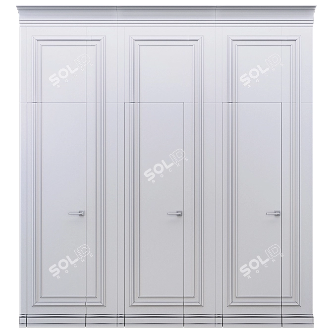 Hidden Wall Door Set 3D model image 3