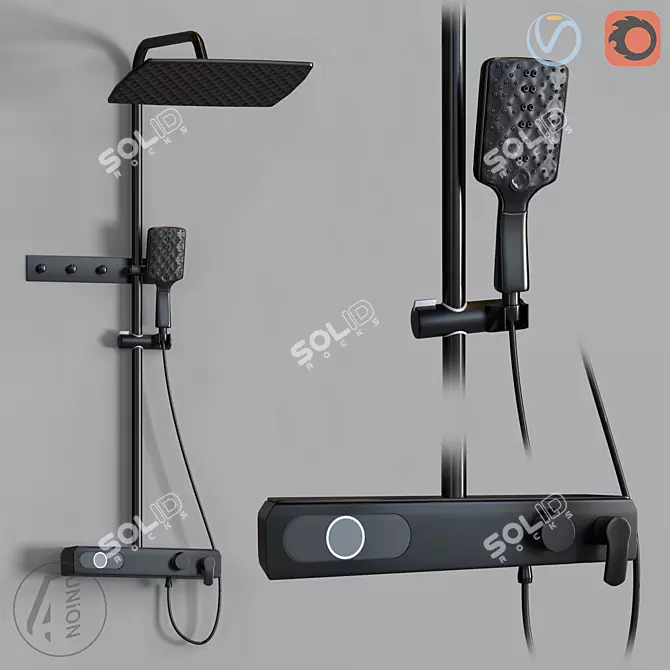 Luxury Shower System: Enhanced Relaxation 3D model image 1