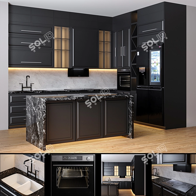 Neo Classic Kitchen Collection 3D model image 1