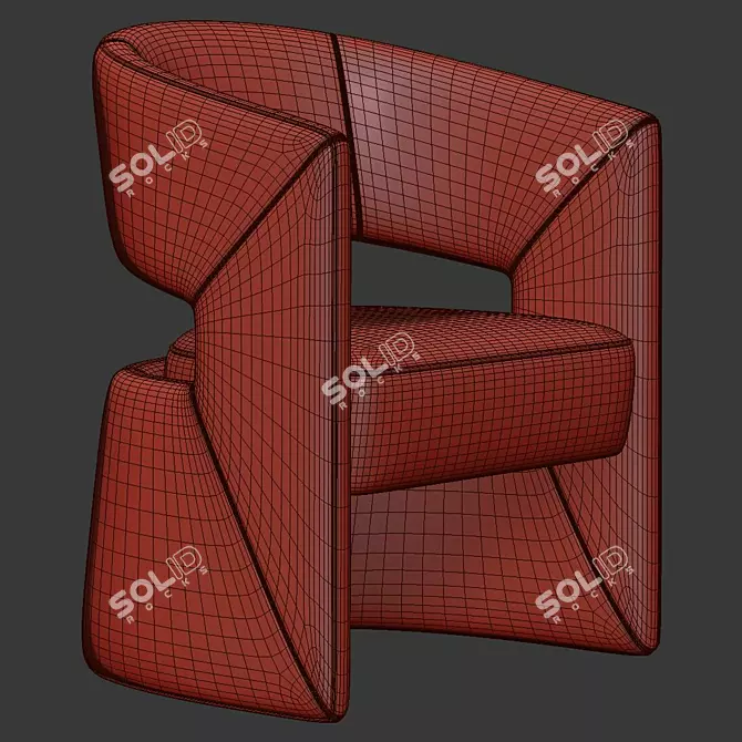 Elegant 1728 Chair by Tecni Nova 3D model image 5
