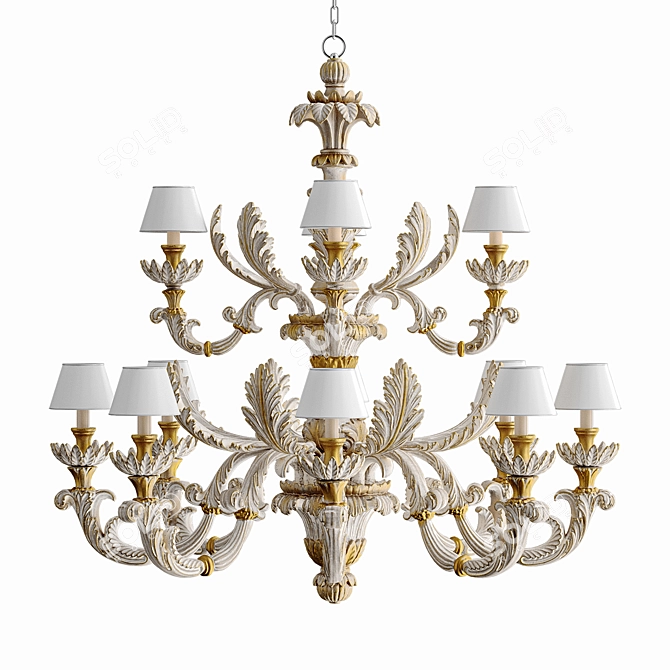 Elegant Roberto Giovannini Chandelier 3D model image 1