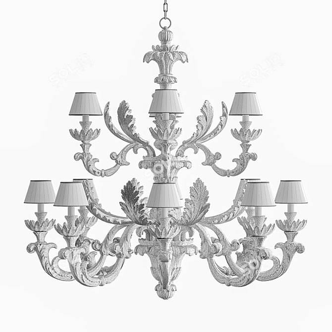 Elegant Roberto Giovannini Chandelier 3D model image 4