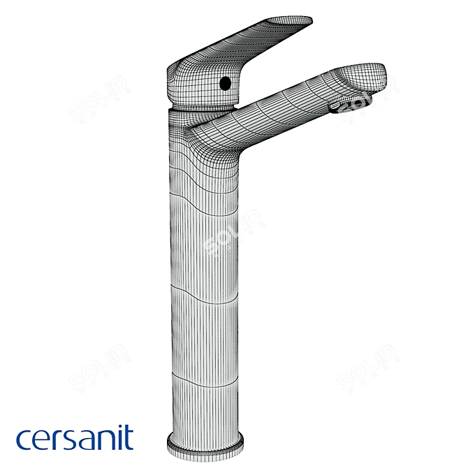 Cersanit Flavis Tall Sink Faucet - Elegant and Functional 3D model image 3