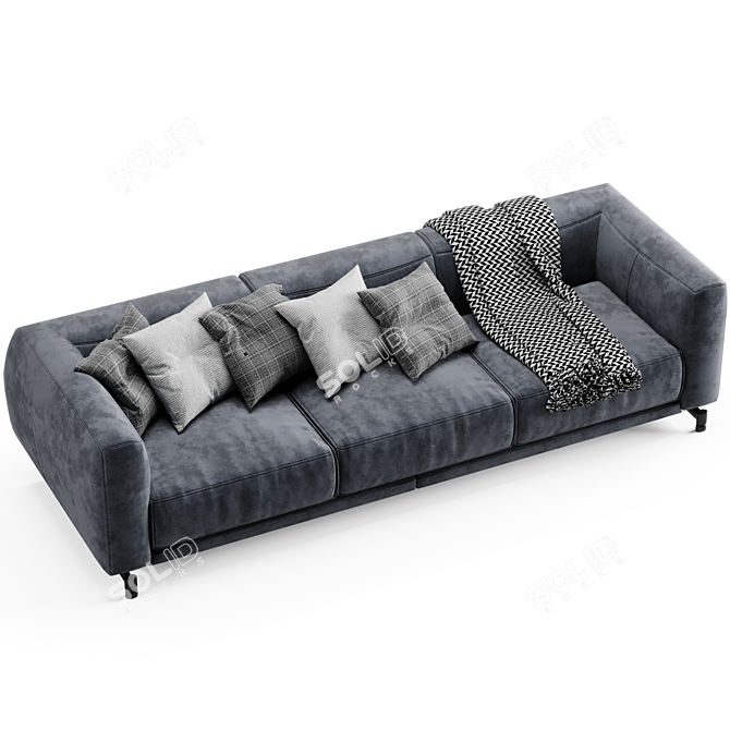 Sleek Italian Design Sofa 3D model image 5