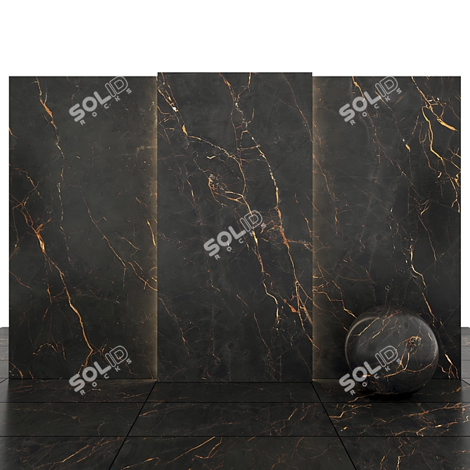 Galaxy Black Marble - Luxury Texture Collection 3D model image 1