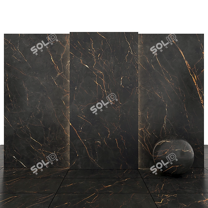 Galaxy Black Marble - Luxury Texture Collection 3D model image 2