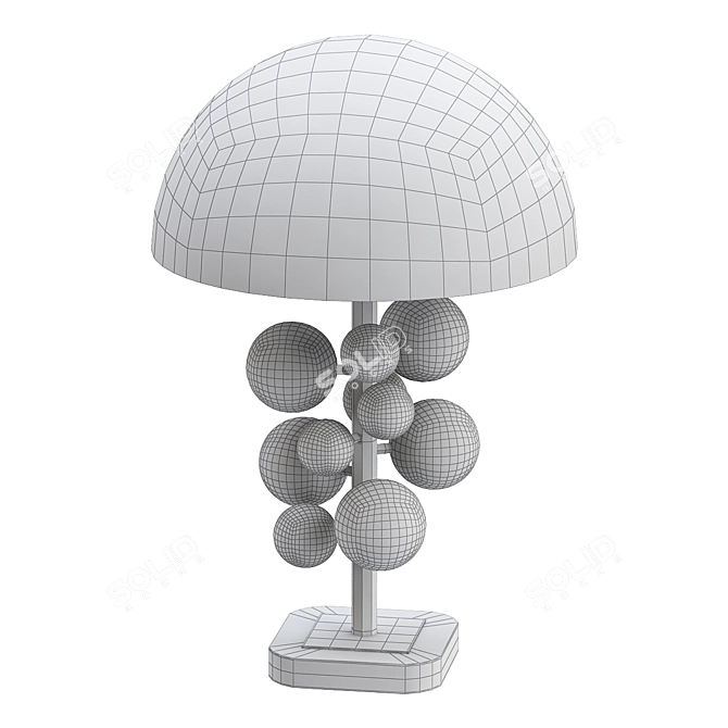 Modern Glass Table Lamp 3D model image 2