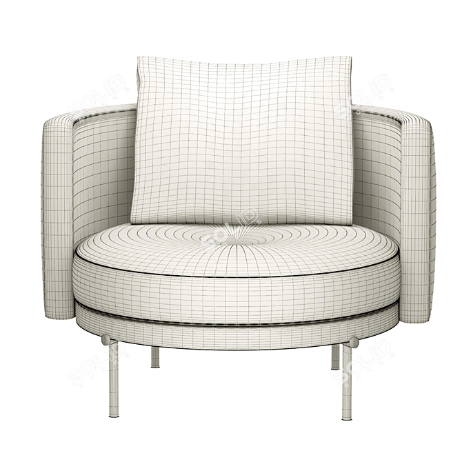 Title: Elegant Minotti TORII Chair 3D model image 4
