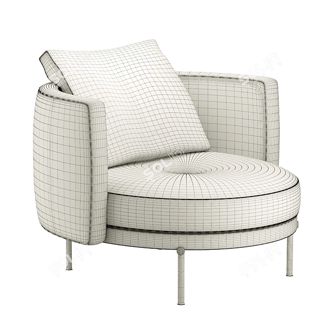 Title: Elegant Minotti TORII Chair 3D model image 5