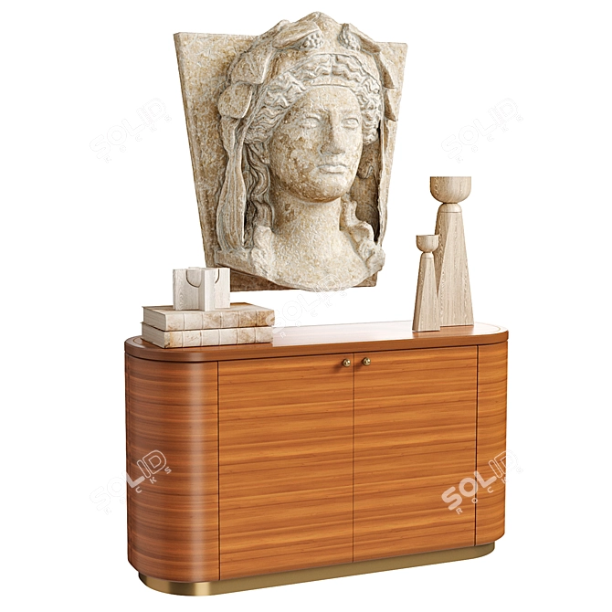 Ancient Goddess Decor Set 3D model image 1