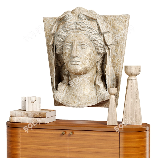 Ancient Goddess Decor Set 3D model image 2