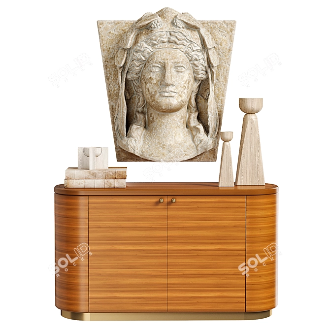 Ancient Goddess Decor Set 3D model image 3