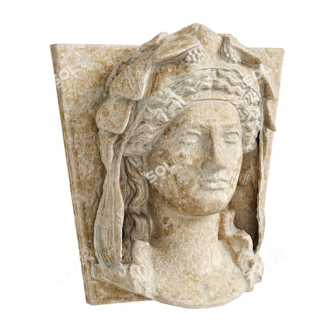 Ancient Goddess Decor Set 3D model image 4