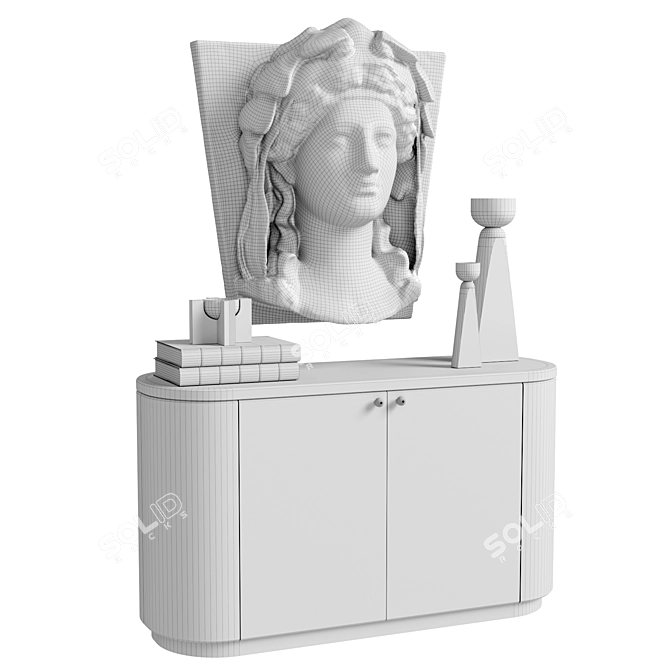 Ancient Goddess Decor Set 3D model image 5