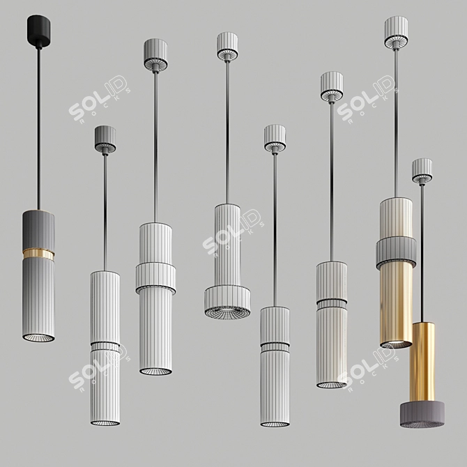 Elegant Bresso Desk Lamp 3D model image 3