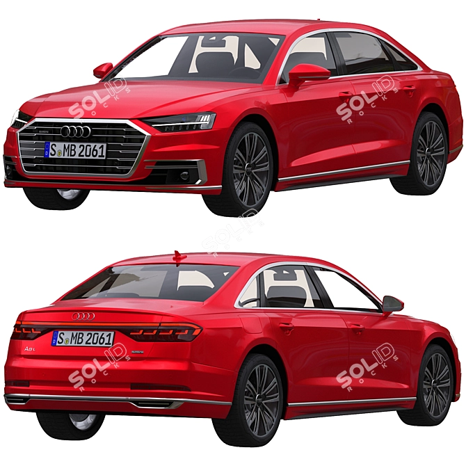 Luxury Redefined: Audi A8 L 3D model image 1